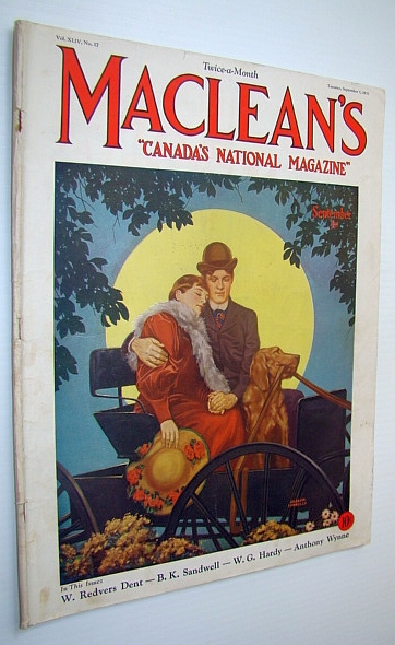 Image for Maclean's - Canada's National Magazine, September 1, 1931 - Captain J.R. Cornelius - Maker of Champion Track Athletes Maclean's - Canada's National Magazine, September 1, 1931 - Captain J.R. Cornelius - Maker of Champion Track Athletes