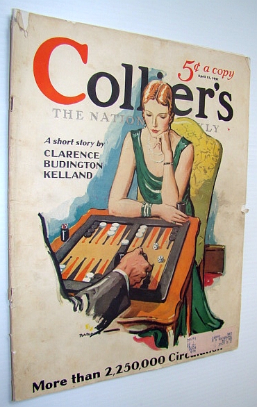 Image for Collier's Magazine - The National Weekly: April 11, 1931 - Classy Backgammon Cover Collier's Magazine - The National Weekly: April 11, 1931 - Classy Backgammon Cover
