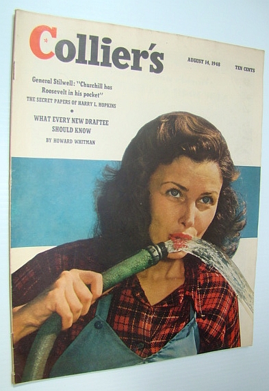 Collier's Magazine, August 14, 1948 - Fred Harman And Red Ryder / Italy Down for the Count