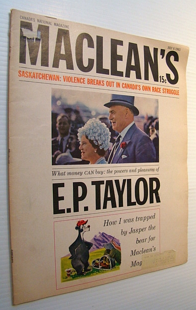 Image for Maclean's Magazine, July 6, 1963 - E.P. Taylor Feature and Cover Photo Maclean's Magazine, July 6, 1963 - E.P. Taylor Feature and Cover Photo