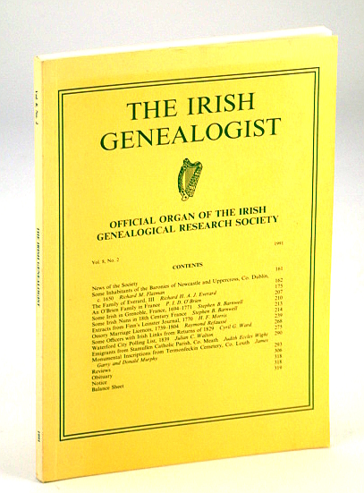 The Irish Genealogist - Official Organ of the Irish Genealogical Research Society, Vol. 8, No. 2, 1991