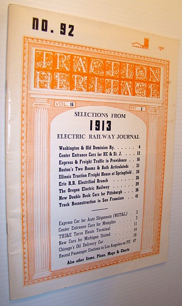 Traction Heritage - Volume 16, Number 2, March 1983 - Selections from 1913 Elec. Rlwy. Jrnls - No. 92