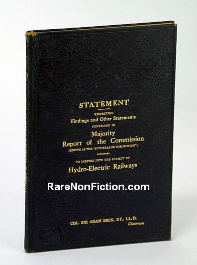 Image for Statement Respecting Findings and Other Statements Contained in Majority Report of the Commission (Known as the Statement Respecting Findings and Other Statements Contained in Majority Report of the Commission (Known as the
