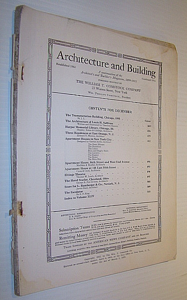 Architecture and Building Magazine, December 1912, Volume XLIV, No. 12 - A Magazine Devoted to Contemporary Architectural Construction