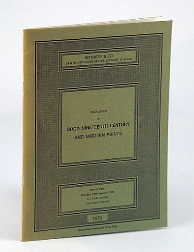 Sotheby & Co. Catalogue of Good Nineteenth Century and Modern Prints - Auction Catalogue, 21 January 1975, London (DANUBE)