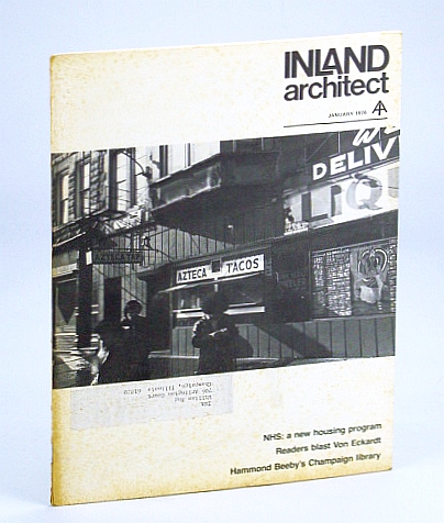 Inland Architect, Chicago Chapter, American Institute of Architects (AIA), January (Jan.) 1976 - Champaign Public Library Designed By Hammond Beeby and Associates