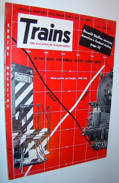 Trains - The Magazine of Railroading, May 1954 - Survey of America's Fastest Trains