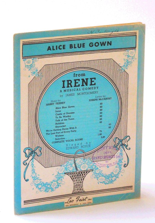 Alice Blue Gown: Sheet Music for Piano and Voice
