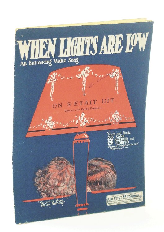 When Lights Are Low - Waltz Ballad (On S'etait Dit): Sheet Music for Voice and Piano