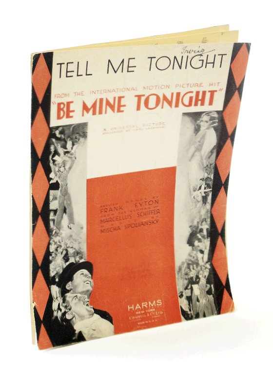 Tell Me To-Night: Sheet Music for Voice and Piano with Ukulele Chords