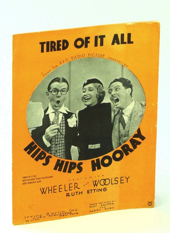 Tired Of It All: Sheet Music for Voice and Piano with Ukulele Chords - From the RKO Radio Picture Production 