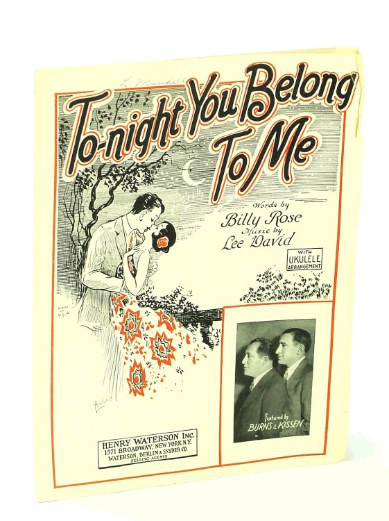 Image for Tonight You Belong to Me - Sheet Music for Voice and Piano with Ukulele Chords Tonight You Belong to Me - Sheet Music for Voice and Piano with Ukulele Chords
