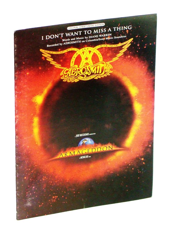 I Don't Want To Miss A Thing - Original Sheet Music Edition: Piano Sheet Music With Lyrics and Guitar Chords
