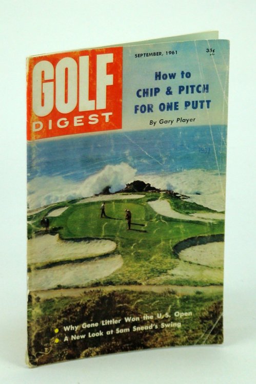 Golf Digest - World's Largest Selling Golf Magazine, September [Sept.] 1961, Volume 12, No. 8 - Pebble Beach Seventh Hole Cover Photo