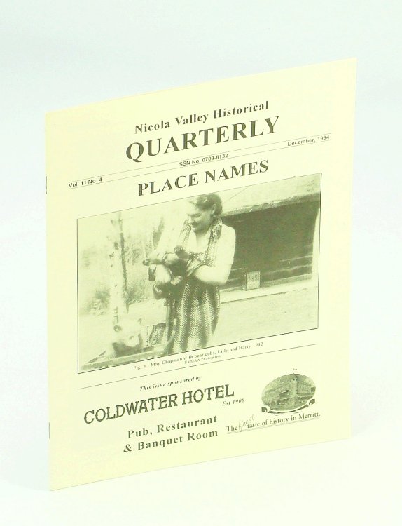 Nicola Valley Historical Quarterly, Vol. 11, No. 4, December 1994 - Nicola Valley Place Names