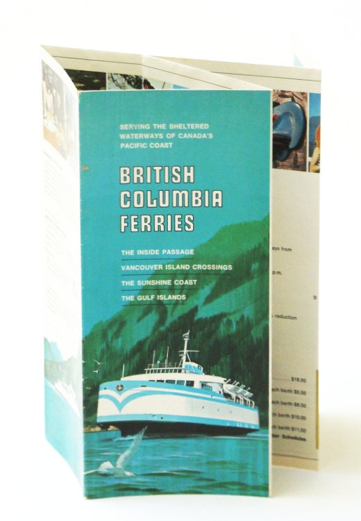 Image for British Columbia (B.C.) Ferries - 1968 Route Map British Columbia (B.C.) Ferries - 1968 Route Map