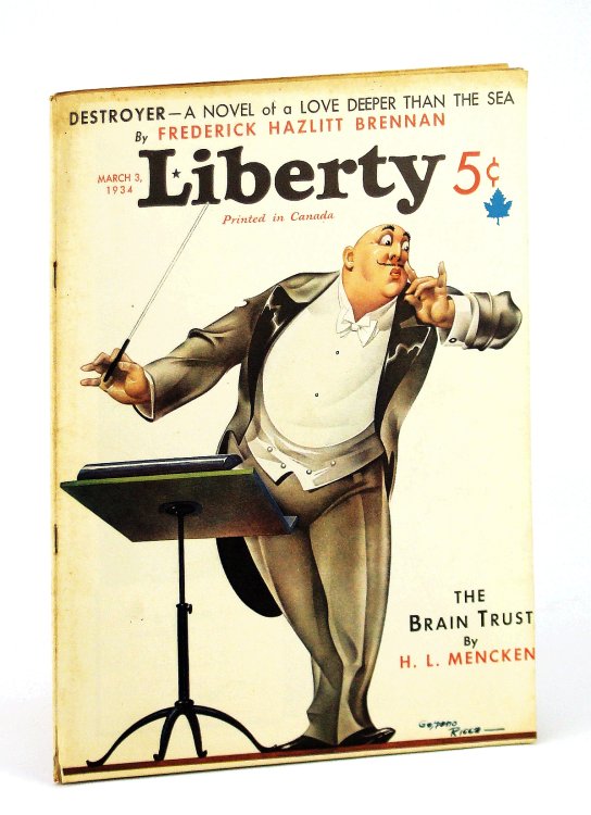 Liberty Magazine, March [Mar.] 3, 1934, Vol. 11, No. 9 - H.L. Menchen on 'The Brain Trust'