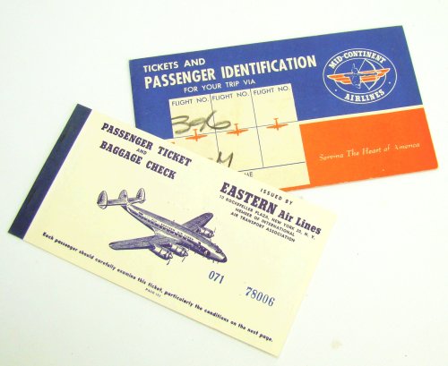 Eastern Air Lines [Airlines] 1950 Passenger Ticket,