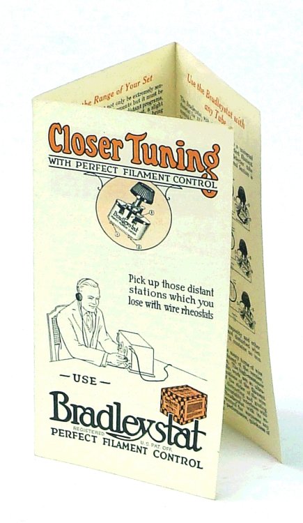 Bradleystat - Closer Tuning with Perfect Filament Control [.Double-sided Three-Panel Advertising Brochure]