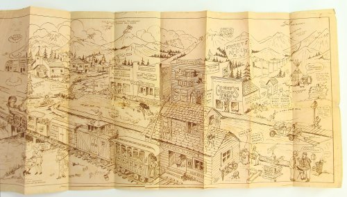 Antique Humorous Illustrated Poster of Skagtown [Skagway] Alaska