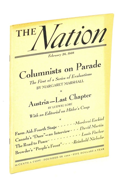 The Nation [Magazine], Febuary [Feb.] 26, 1938 - Adrien Arcand Interview