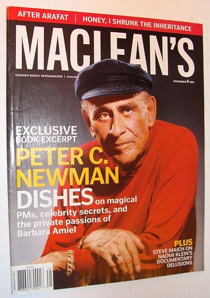 Image for Maclean's Magazine, 8 November 2004 - Peter C. Newman Cover Maclean's Magazine, 8 November 2004 - Peter C. Newman Cover