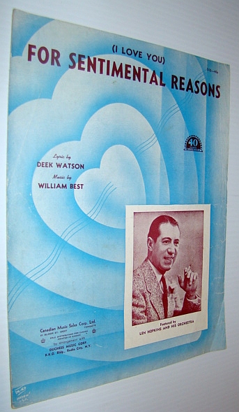 (I Love You) For Sentimental Reasons - Sheet Music for Voice and Piano with Chords