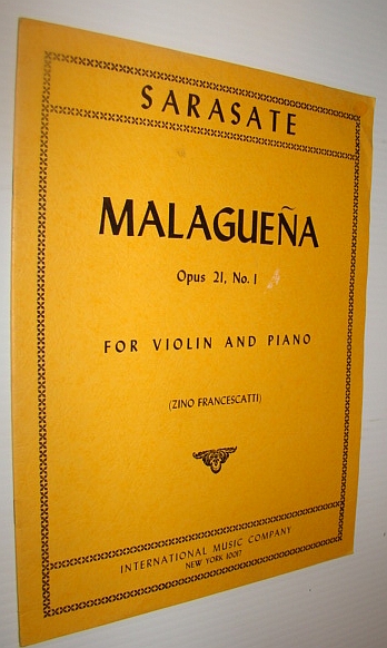 Malaguena Opus 21, No. 1 for Violin and Piano - Sheet Music for Piano and Violin