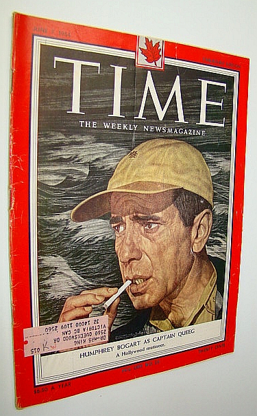Time Magazine, June 7, 1954 - Humphrey Bogart as Captain Queeg Cover Illustration