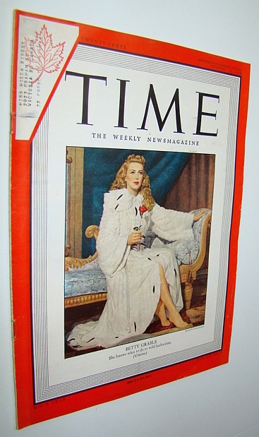 Time Magazine, August 23, 1948 - Betty Grable Cover Illustration