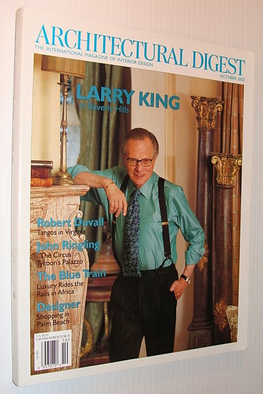Architectural Digest Magazine, October 2002 *Larry King in Beverly Hills*