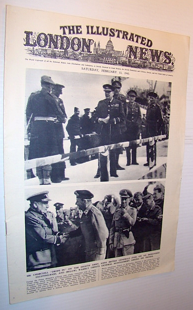 Image for The Illustrated London News, Saturday, February 13, 1943 - Churchill Drops in on the Eighth Army The Illustrated London News, Saturday, February 13, 1943 - Churchill Drops in on the Eighth Army