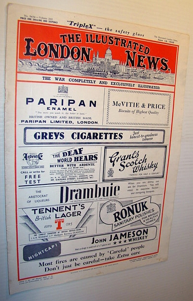 The Illustrated London News, Saturday, June 12, 1943 - The War Completely and Exclusively Illustrated - Cover Portrait of Sir Hugh Dowding