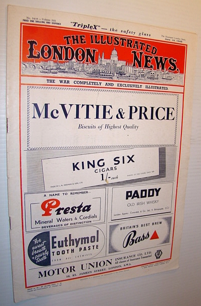 The Illustrated London News, Saturday, June 19, 1943 - The War Completely and Exclusively Illustrated - Cover Illustration of Lieut.-General Sir Bernard C. Freyberg, V.C.