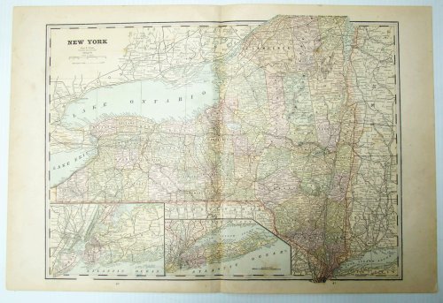 1899 Color Map of New York State