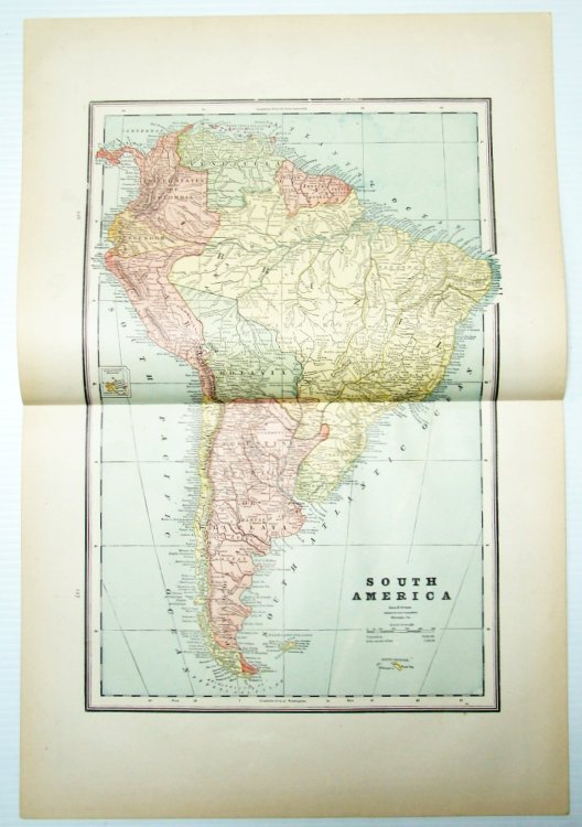 1889 Color Map of Central America