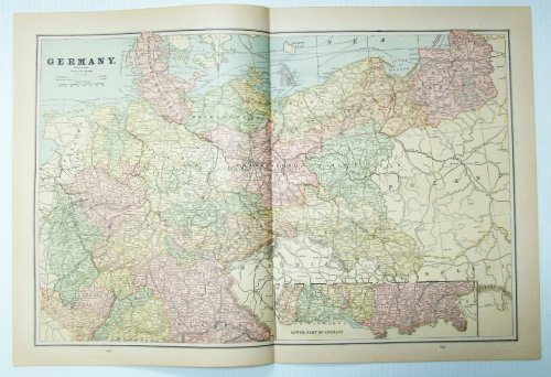 1889 Color Map of Italy