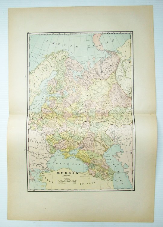 1889 Color Map of The Turkish Empire in Europe and Asia, Greece, Roumania, Etc.