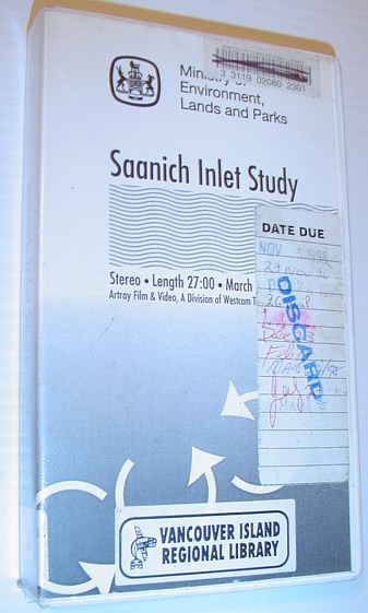 Saanich Inlet Study: 27 Minute VHS Video Tape in Case
