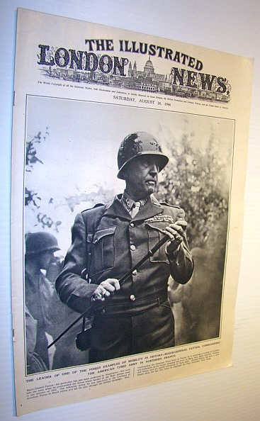 The Illustrated London News, 26 August 1944 - Superb Cover Photo of Major-General George Patton