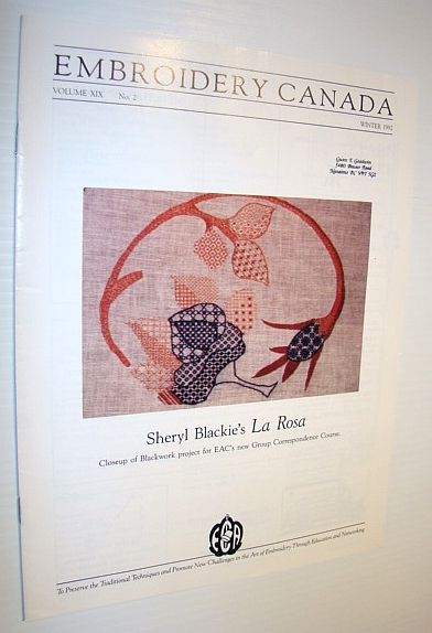 Embroidery Canada Magazine, Winter 1992
