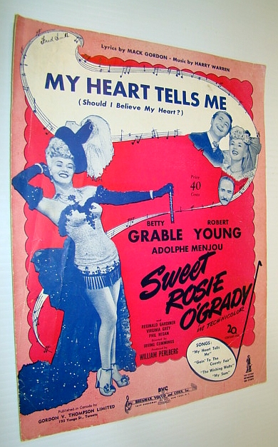 My Heart Tells Me (Should I Believe My Heart) - Sheet Music for Piano and Voice with Guitar Chords