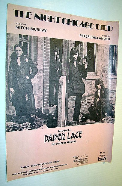 The Night Chicago Died - Sheet Music for Voice and Piano with Guitar Chords
