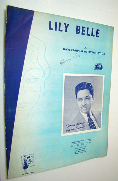 Lily Belle - Sheet Music for Voice and Piano - Cover Photo of Jimmy Namaro