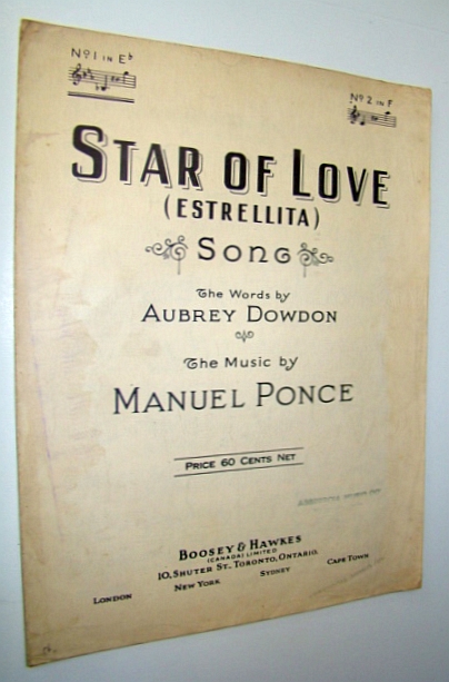 Star of Love (Estrellita) - Sheet Music for Voice and Piano