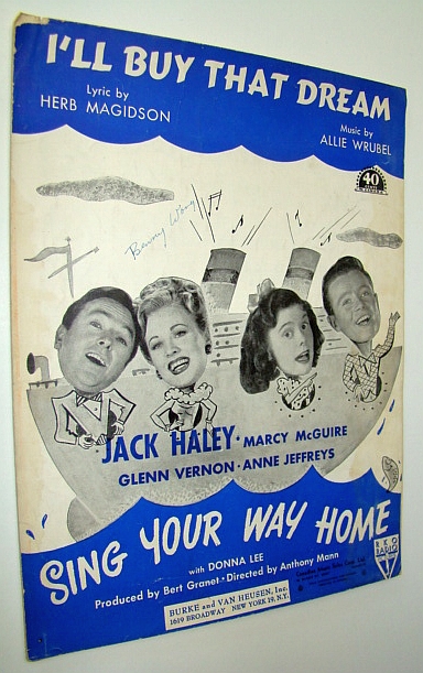 I'll Buy That Dream: Sheet Music for Voice and Piano from the RKO Picture 
