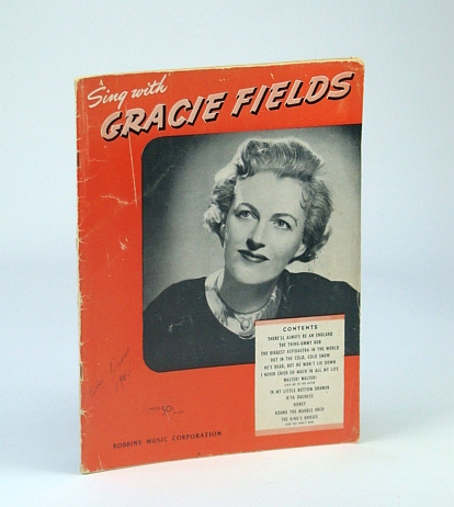 Sing Along with Gracie Fields - Songbook (Song Book) with Sheet Music for Voice and Piano with Guitar Chords