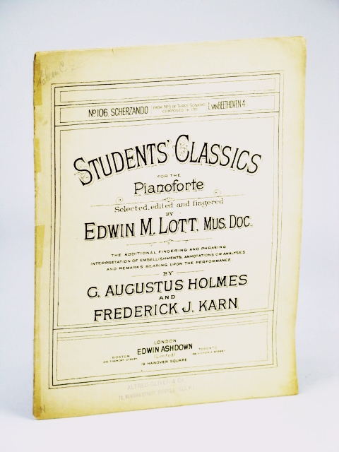 Scherzando - Students' Classics No. 106 - From No. 3 of Three Sonatas, Composed in 1781 : Piano Sheet Music