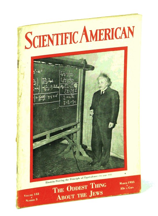 Image for Scientific American Magazine, Volume 152, Number 3, March 1935 - Albert Einstein Cover Scientific American Magazine, Volume 152, Number 3, March 1935 - Albert Einstein Cover