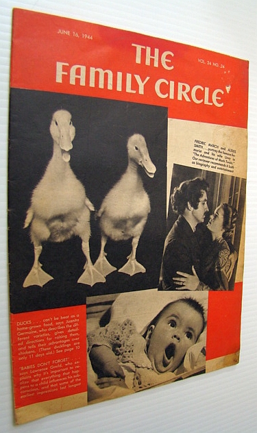 Image for The Family Circle Magazine, June 16, 1944, Vol. 24, No. 24 - Cover Photo of Fredric March and Alexis Smith The Family Circle Magazine, June 16, 1944, Vol. 24, No. 24 - Cover Photo of Fredric March and Alexis Smith